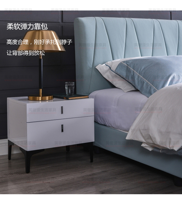美奢漫極簡(jiǎn)科技布軟床XM-D8028A（特價(jià)）#